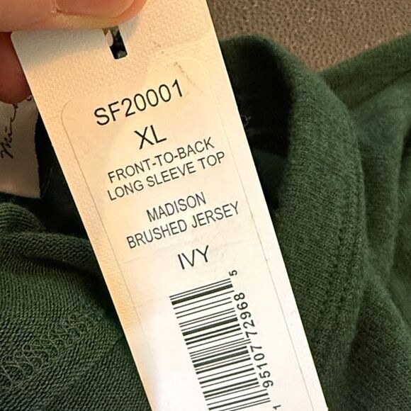 Michael Stars Forest Green Ivy Madison Brushed Jersey Sweater size XL NWT - Picture 5 of 10